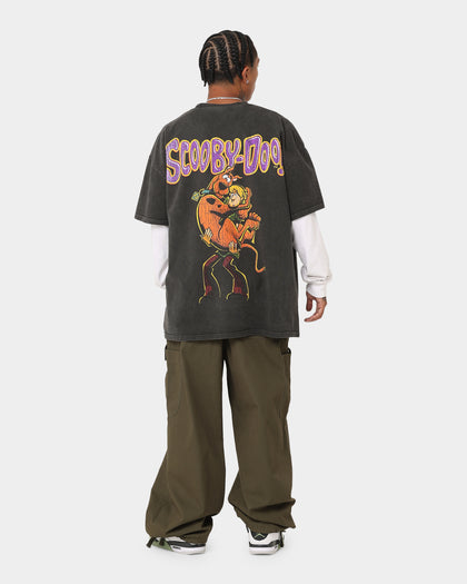 73Studio X Cartoon Network Green Ghost Heavyweight Vintage T-Shirt Black Wash