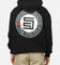 S Double Roots Dot Hoodie Black