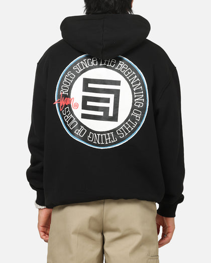 S Double Roots Dot Hoodie Black