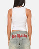 Ed Hardy Women's Rhinestone Logo Tank White