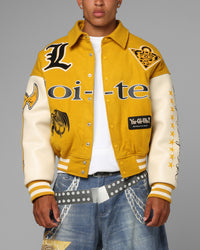 Loiter X Yu-Gi-Oh! Dragon Of Ra Varsity Jacket Off White/Yellow