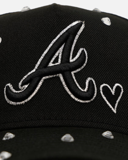 New Era Atlanta Braves 'Black Satin Hearts' 9FORTY A-Frame Snapback Black