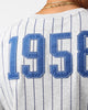 New Era Los Angeles Dodgers Pinstripe T-Shirt Grey