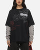 Worship Catharsis Box Crop Long Sleeve T-Shirt Washed Black
