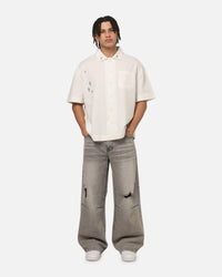 Saint Morta Credo Linen Button Up Shirt Off White