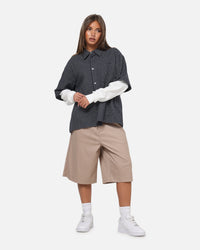 Carre Archive Layered Shirt Navy Plaid