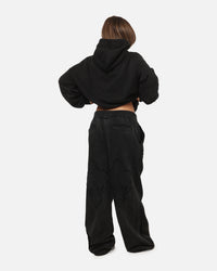 Ed Hardy Fray Track Pants Black