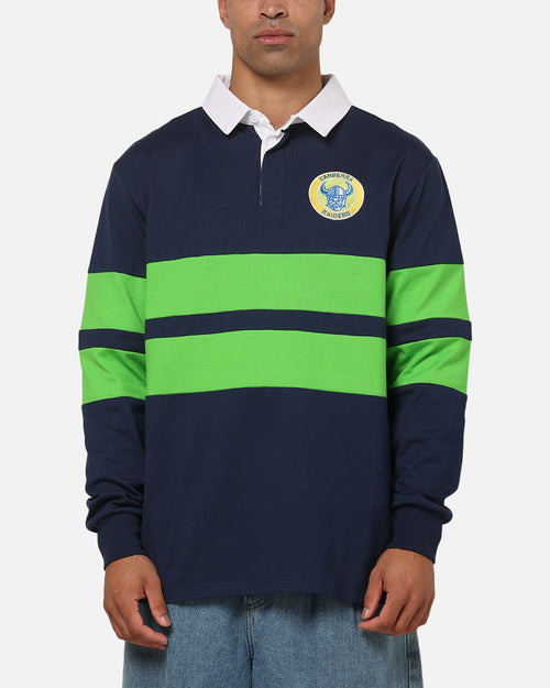 Bleacher Athletic Canberra Raiders NRL Legacy Rugby Polo Shirt Navy