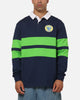 Bleacher Athletic Canberra Raiders NRL Legacy Rugby Polo Shirt Navy