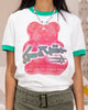 Loiter Gummy Ringer T-Shirt Off White/Green