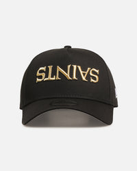 New Era New Orleans Saints 'Upside Down Logo' 9FORTY A-Frame Snapback Black