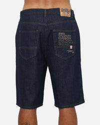 S Double EMB 5 Pocket Shorts One Rinse