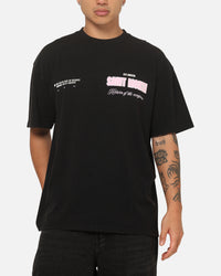 Saint Morta Rise Up Boxy T-Shirt Black/Pink