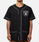 Majestic Athletic Las Vegas Raiders Denim Button Up Shirt Washed Black Denim