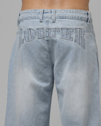 Loiter Women's Impact Low Waisted Jeans Washed Denim
