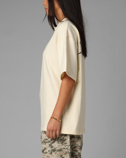 Loiter Script Boxy T-Shirt Off White