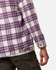 XXIII Darby Plaid Shacket Purple/White
