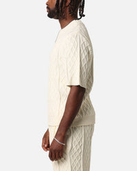 XXIII Lucas Cable Knit T-Shirt Cream