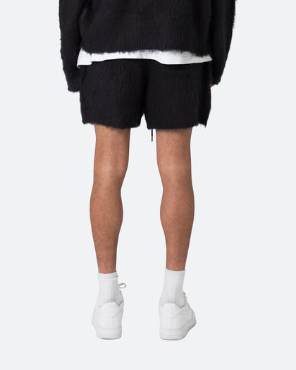 MNML Fuzzy Sweat Shorts Black
