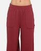 Carre Varsity Track Pants Burgundy