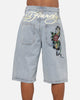 Ed Hardy Serpent Jorts Light Wash