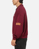 Mitchell & Ness Queensland Maroon Oversized Quarter Zip Crewneck Maroon