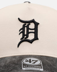 47 Brand Detroit Tigers 'Washed Black Visor' 47 Offside Snapback Natural