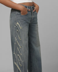 Loiter Women's In Distress Jeans Denim