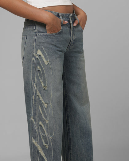 Loiter Women's In Distress Jeans Denim