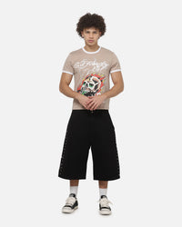 Ed Hardy Flame Skull Ringer T-Shirt Mushroom