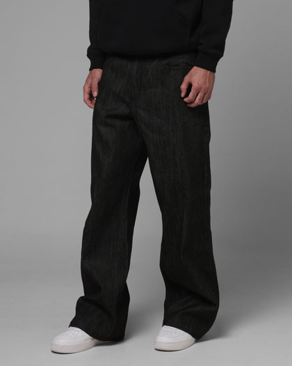 Loiter Selvedge Denim Boot Cut Jeans Black