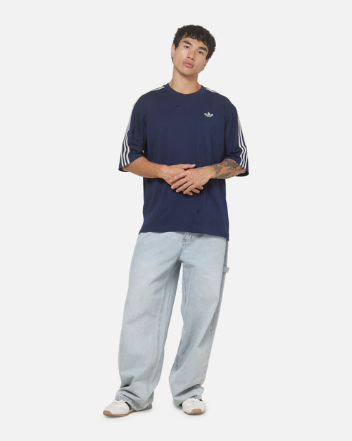 Adidas 3 Stripes Oversized T-Shirt Night Indigo