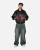 Ed Hardy Voltage Bomber Jacket Black/Burgundy