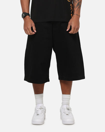 Ed Hardy Dragon Rhinestone Jorts Black