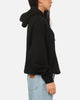 Carre Plaid Oval Hoodie Solid Black