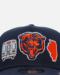 New Era Chicago Bears 'City Icons' 9FORTY A-Frame Snapback Navy