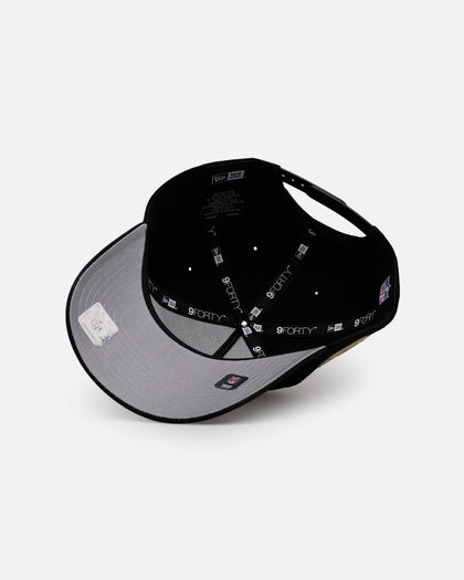 New Era Philadelphia Eagles 'Raised Metallic Chainstitch' 9FORTY A-Frame Snapback Black
