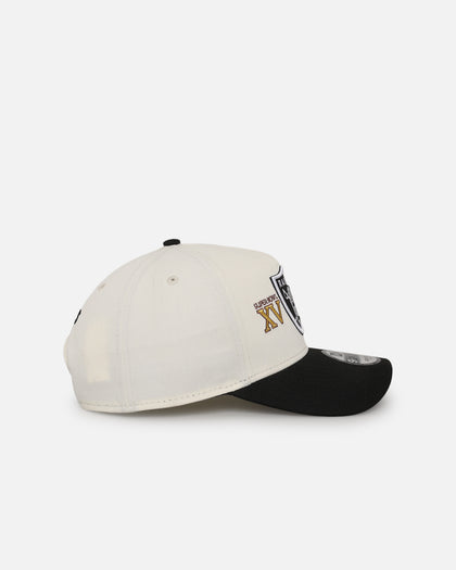 New Era Las Vegas Raiders 'Super Bowl Logos' 9FORTY A-Frame Snapback Chrome