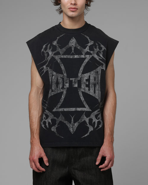 Loiter Cyber Cross Vintage Muscle T-Shirt Black