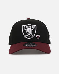New Era Las Vegas Raiders 'Burgundy Hearts' 9FORTY A-Frame Snapback Black/Maroon