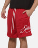 Saint Morta Scripted Mesh Shorts Vintage Red