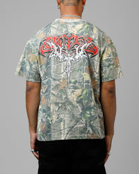 Loiter Tribal Skull Camo T-Shirt Real Tree Camo
