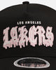 New Era Los Angeles Lakers 'Drip Glow Script' 9FORTY A-Frame Snapback Black/Pink