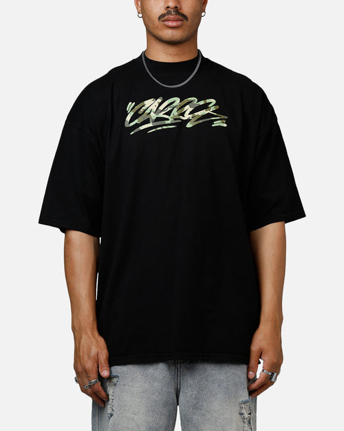 Carre Camo Script T-Shirt Black