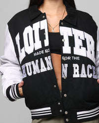 Loiter Vice City Varsity Jacket Black/White