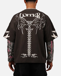 Loiter Seek N Destroy Long Sleeve T-Shirt Charcoal