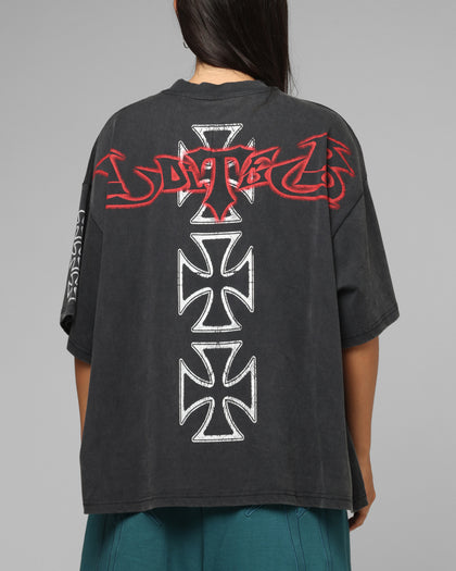 Loiter Hardcore Premium T-Shirt Washed Black