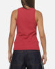 Majestic Athletic Women's New York Yankees Rib Logo Tank Red