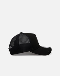 New Era X Culture Kings 9FORTY A-Frame Trucker Snapback Black/Black