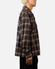 Sworn To Us Lotus Angel Flannel Button Up Shirt Brown